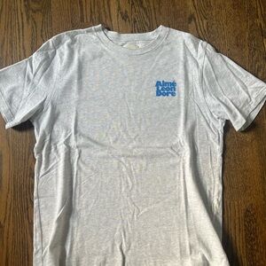 Men’s Aimè Leon Dore Gray T-Shirt with Blue Chest Logo